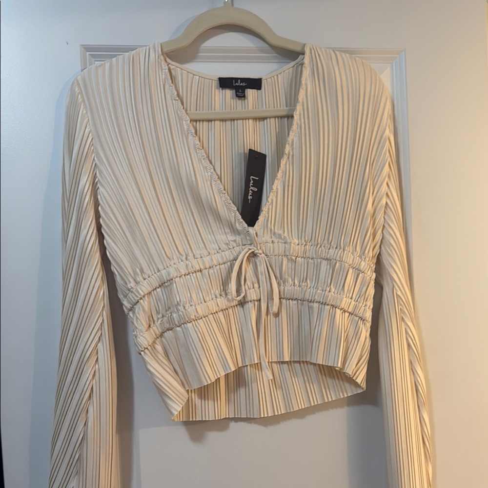 Lulu's Cream Striped Women's Top